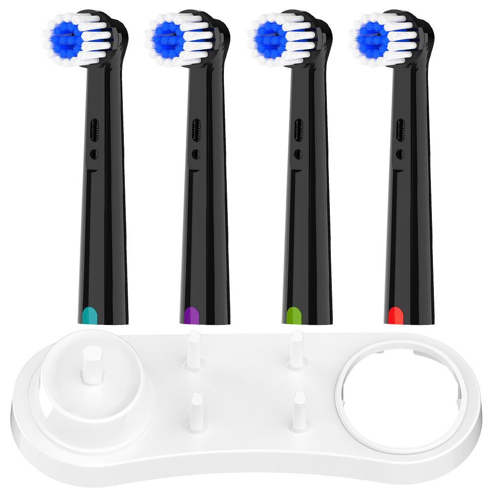 

4 Pcs Sensitive Care Replacement Brush Heads and Toothbrush Head Holder, Compatible with Oral B Electric Toothbrush for 1000 500