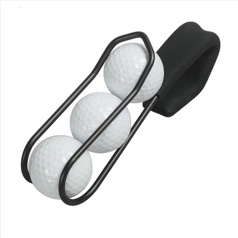 Aluminum Zinc Zinc Alloy Golf Ball Holder 3 Balls Ball Hanging Stand Compact Golf Ball Rack  Golf Cart