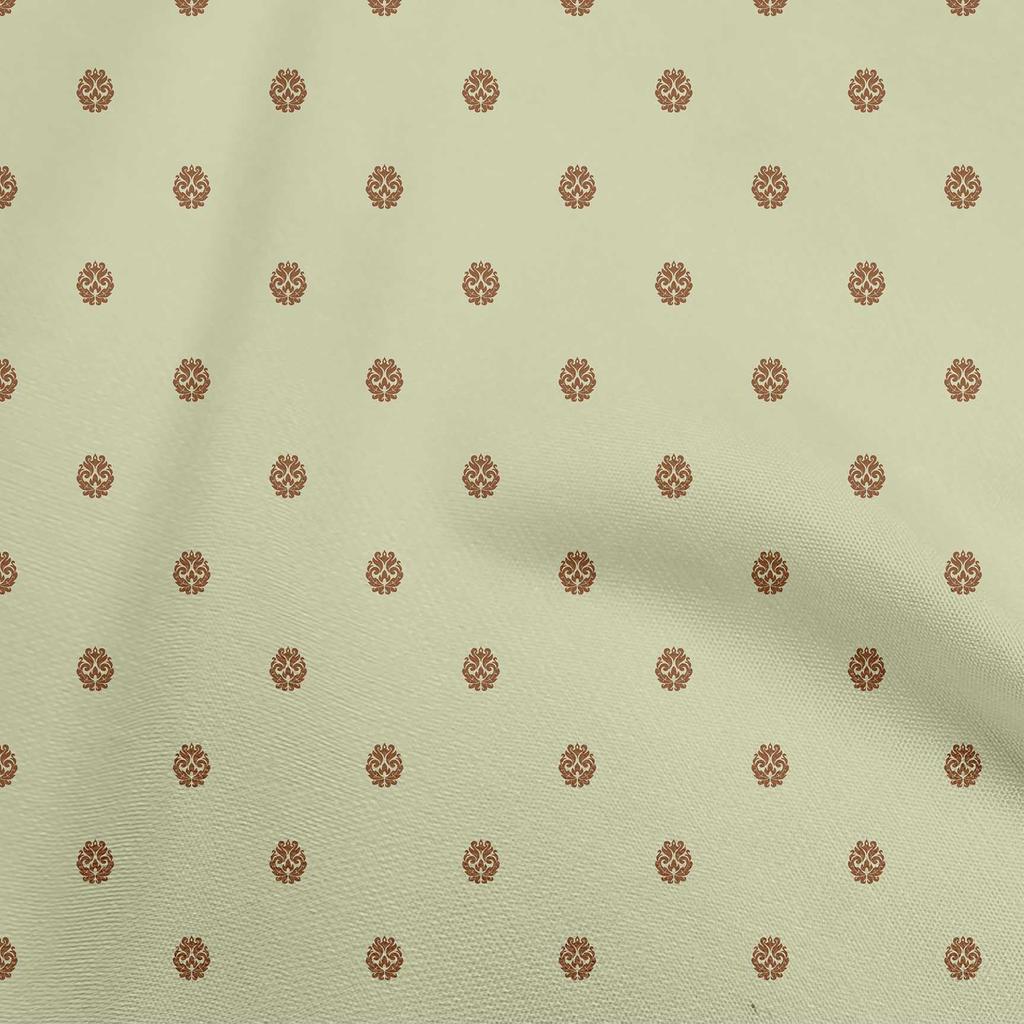 oneOone Cotton Flex Dusty Green Fabric Asian Block Print Sewing Fabric By The Yard Printed Diy Clothing Sewing Supplies 40 Inch
