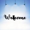 Cat Welcome Metal Wall Sign Whimsical Feline Silhouette Sculpture Home Decor Rust Resistant Pet Gift