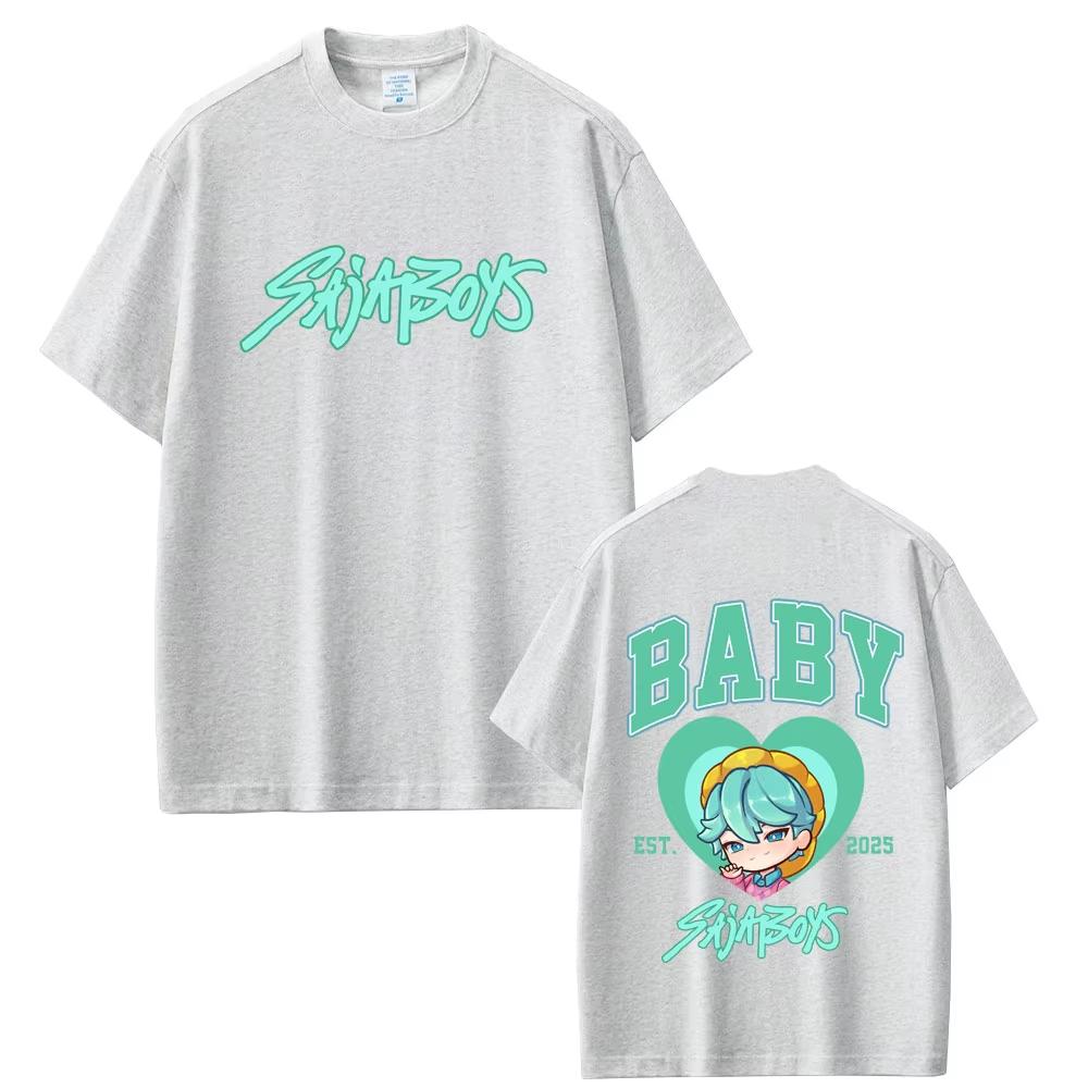 

Фильм K-pop Охотники на демонов Saja Boys Футболки с двусторонним принтом Мужская Женская Одежда Мода Мультяшный Тренд Оверсайз Уличная Одежда Топ 4XL