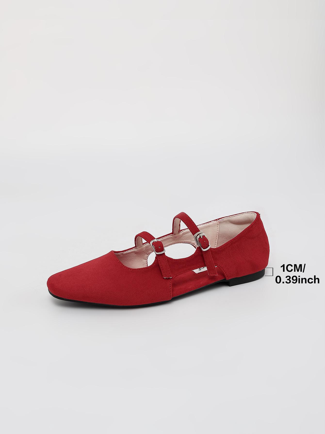 

2025 new side empty flat-soled single shoes for women s summer outer wear, advanced sense, double-row one-word with soft-soled casual shoes, femini 39 красный