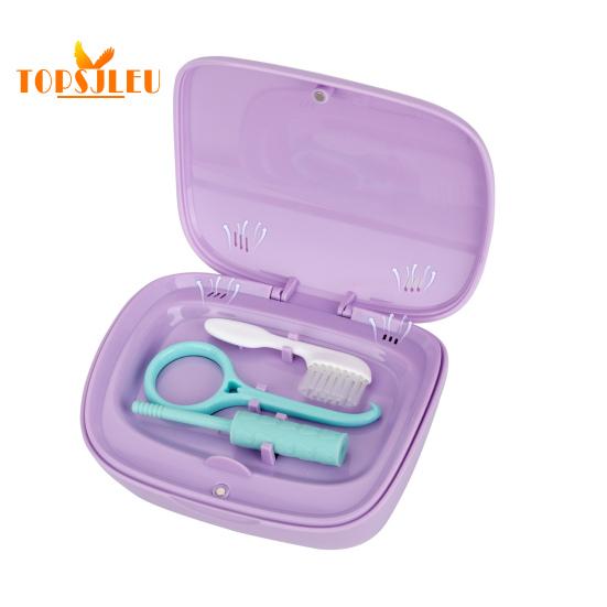 Étui de retenue à Double couche avec outil de retrait de miroir-boîte de rangement pratique pour prothèses dentaires, aligneurs et appareils orthodontiques