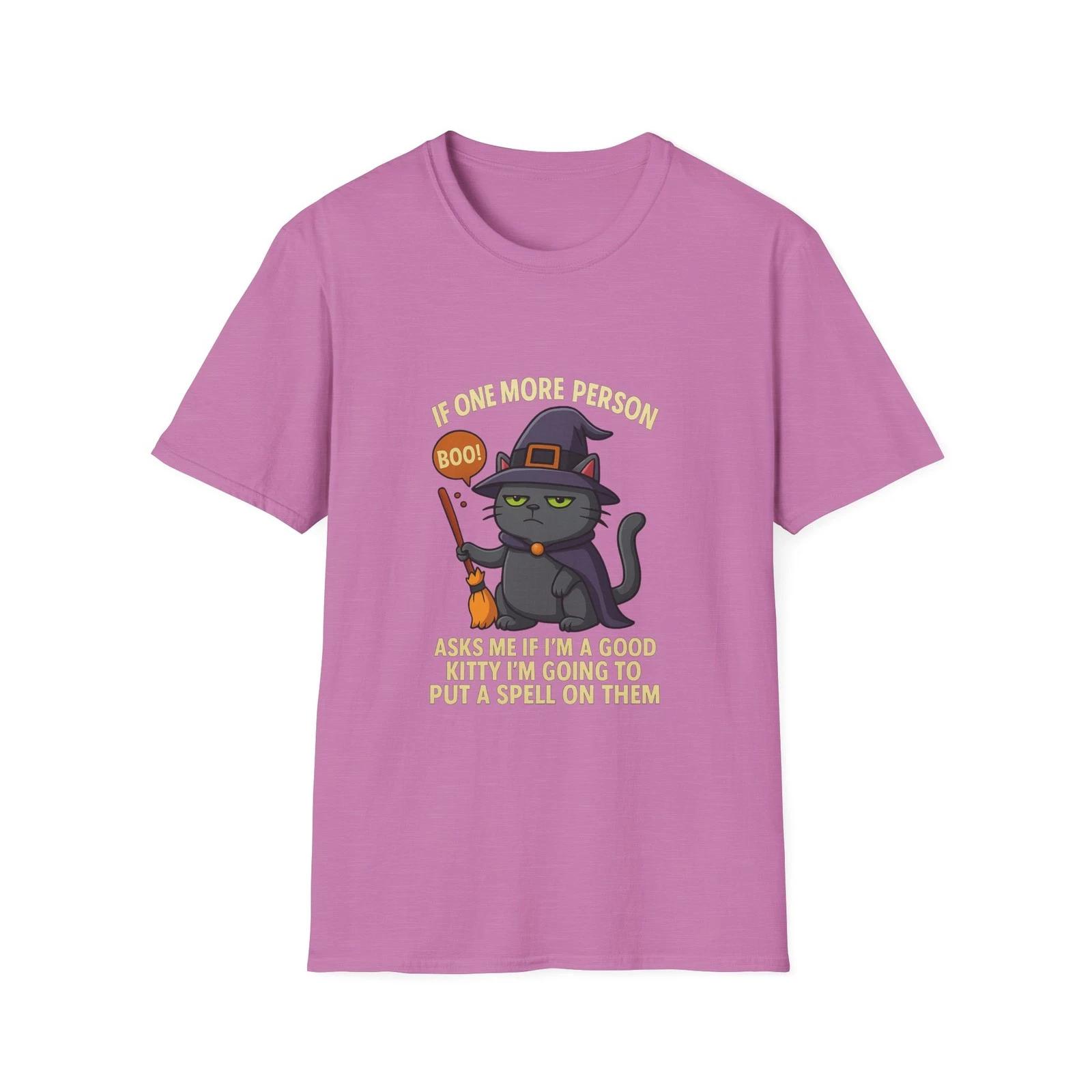 Halloween Cat T-Shirt, Cute Black Cat Kitty Kitten, Spooky Shirt 3XL