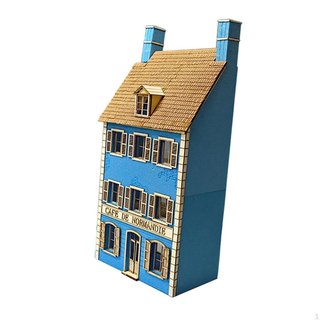 1/35 HO Scale Building Model Assembled Railway Layout, Architecture Scene for Accessory