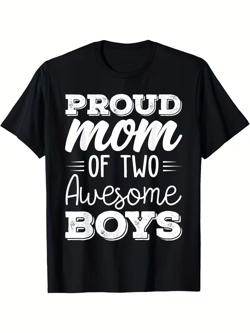 

Mom and Sons Graphic Tee TShirt Mom 2 Sons Unbreakable Family Bond TShirt Black Shirt Mothers Day Birthday Gift for Moms S