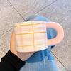 High End Hand Painted Mug with Lid Spoon Ceramic Cup for Women's Office Drinking Water Cup for Home Couple Coffee Cup