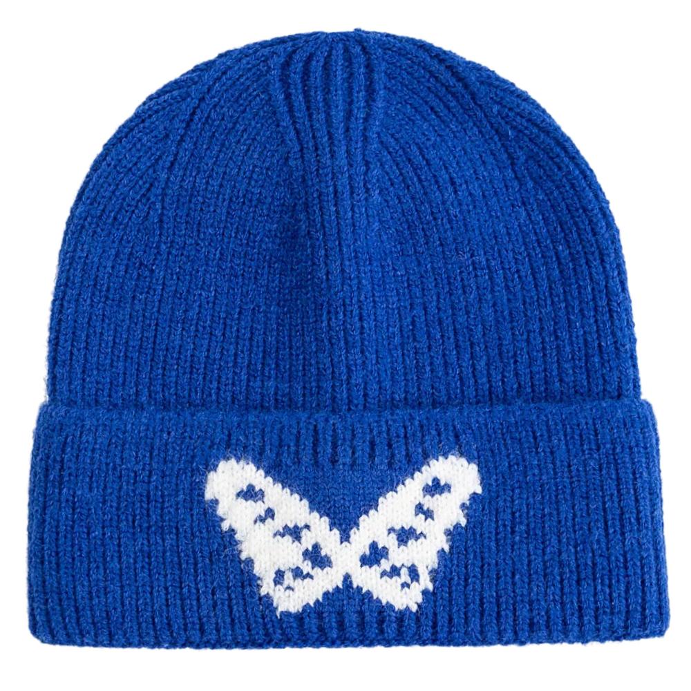 New Butterfly Embroidery Beanie Hats Winter Warm Cap Y2K Hats For Women Solid Color Winter Knitted Girl Hats Gift