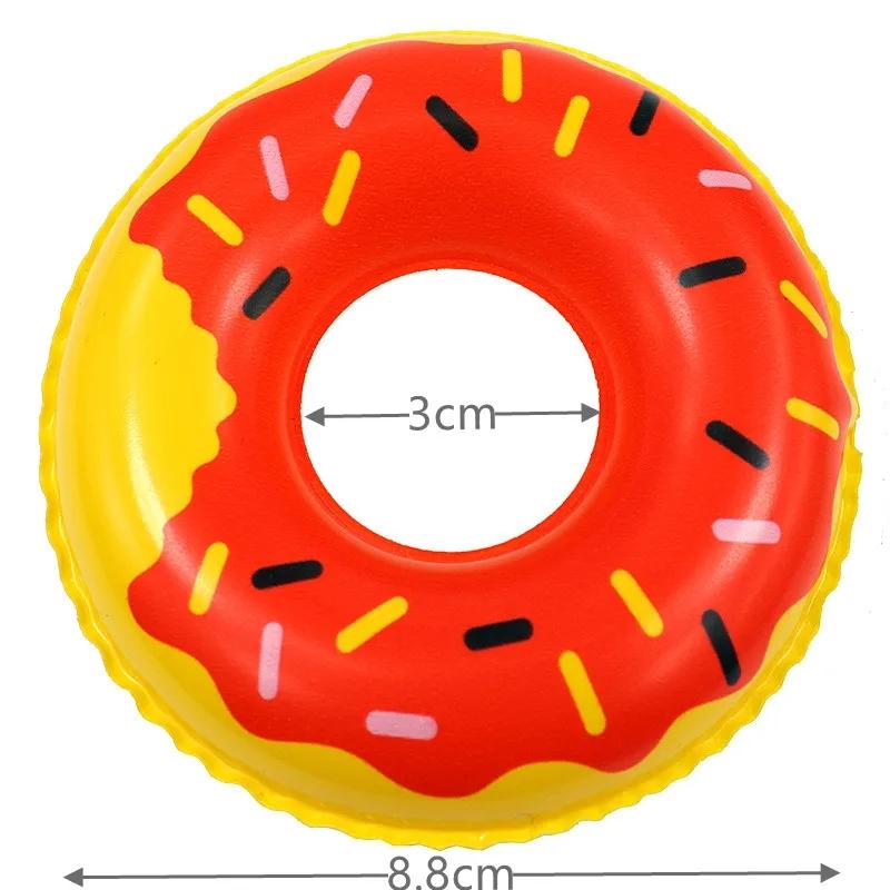10pcs Mini Swim Ring Bath Toy Swimming Pool Float Circle Ring Toys Toy Baby Funny Doll Floating Rubber Bath Inflatable Games