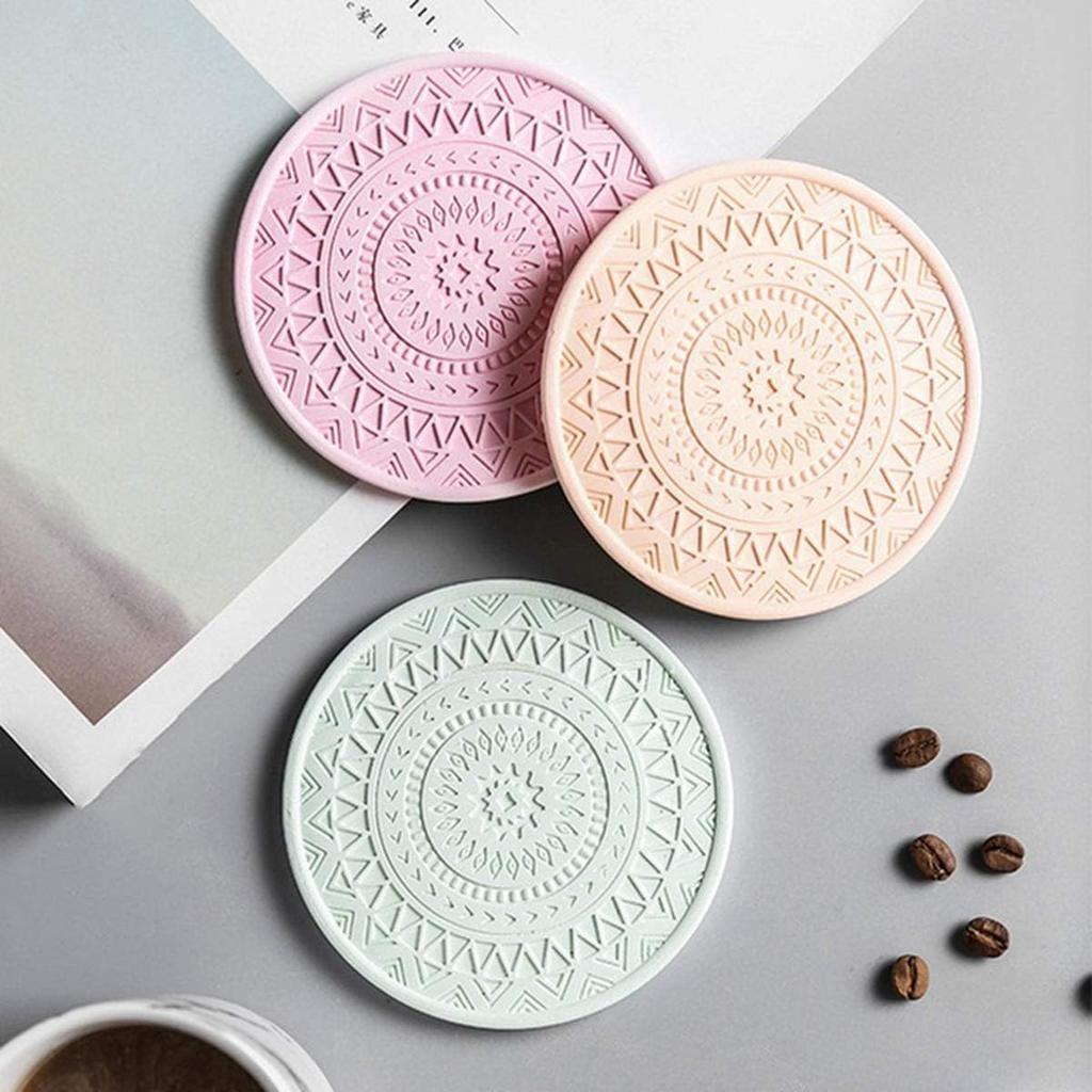 Home Decor Handmade Concrete Gypsum Silicone Round Clay Tools Resin Casting Mold Coaster Mould Soap Dish Tray