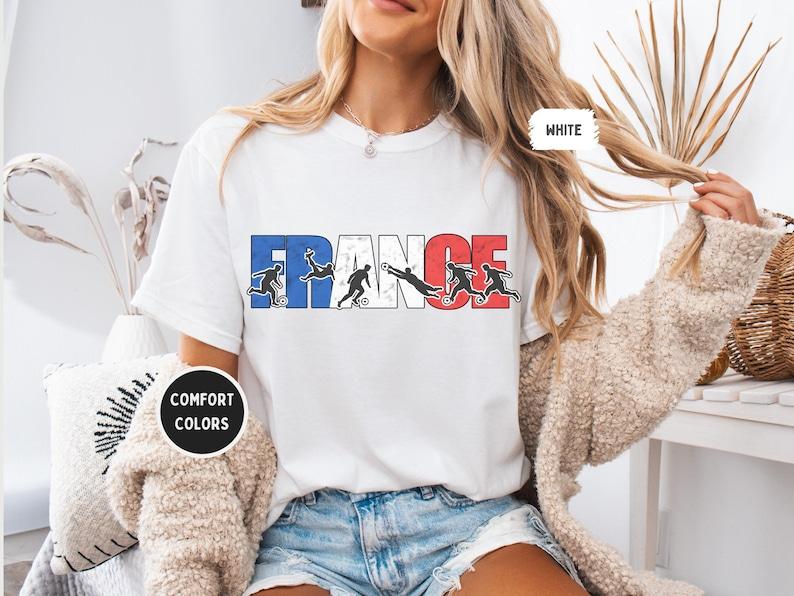 France Soccer Comfort Colors shirt | France Patriotic World Football Fan Tee | Cup Soccer Lover Gift M