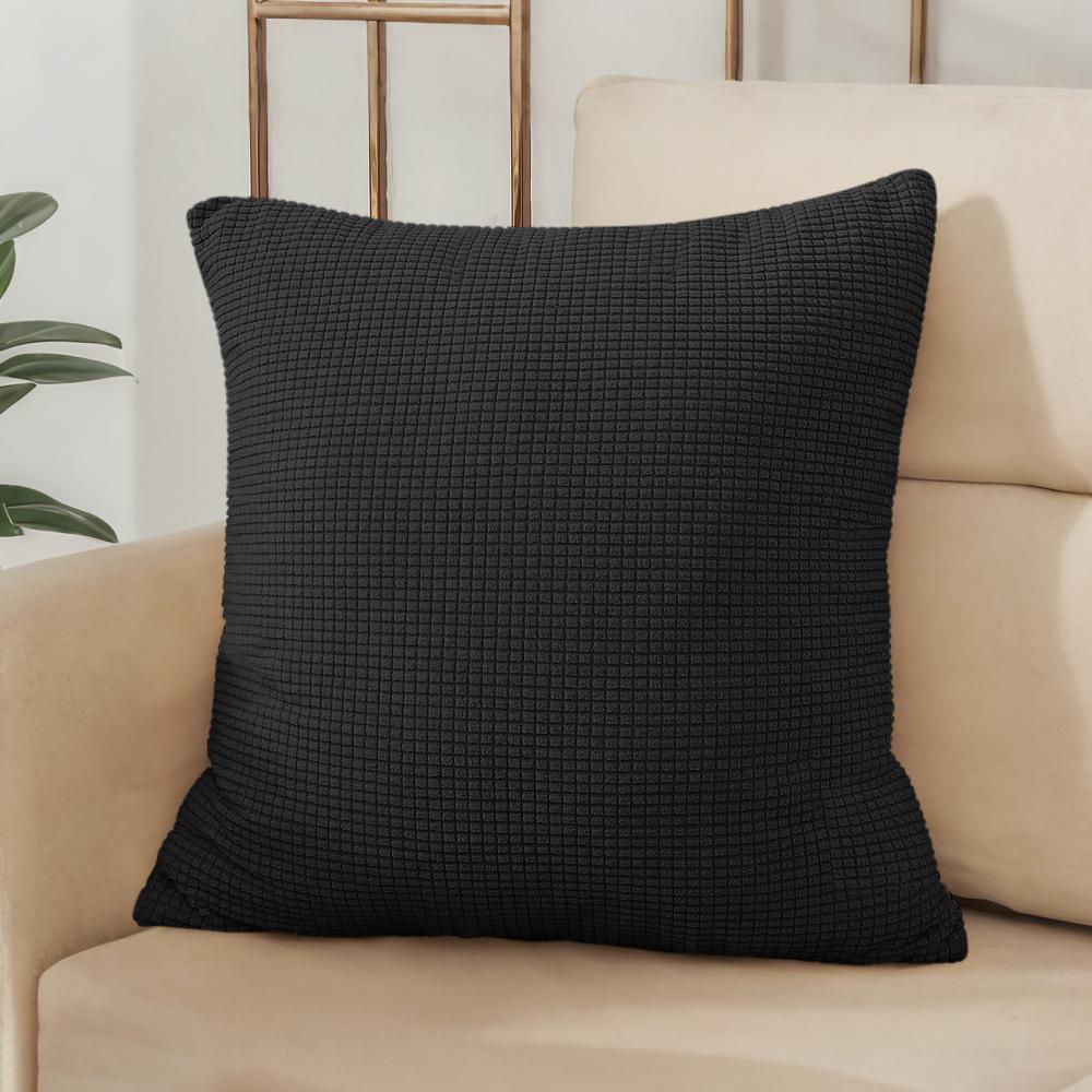 40x40 45x45 50x50 Housse de coussin Jacquard Couleur Unie pour Canapé Bureau Coussin lombaire Housse de coussin Décoration de Maison