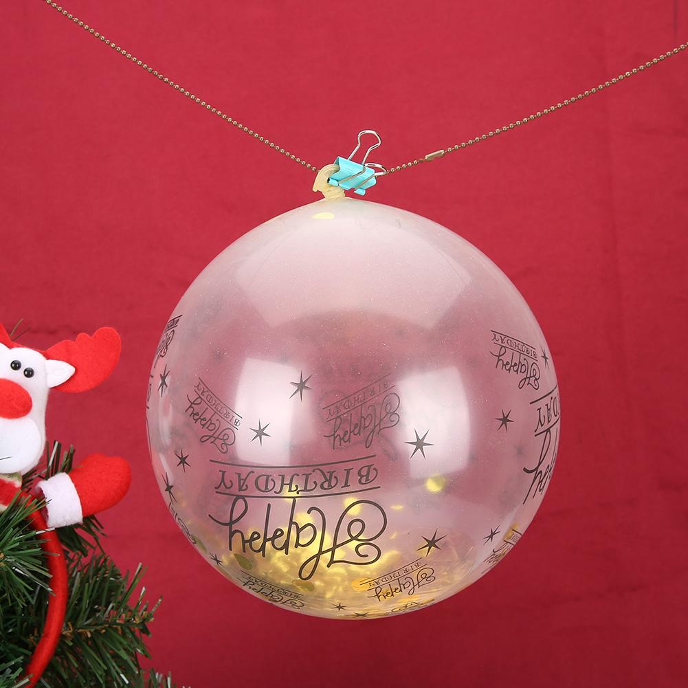 10Pcs Latex Transparent Balloon with   Words for Birthday Party Wedding Anniversary Decorate