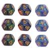 9PCS Polyhedral Dice Set Waterproof Plastic Lightweight Portable Table Gaming Dices for Travel Picnic