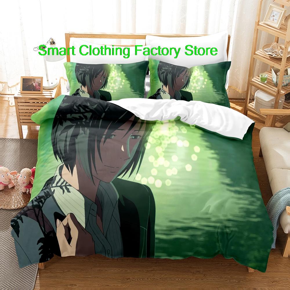 

Single Twin Full Queen King Size Bed Set Teenagers Bedroom Duvetcover Sets Fashion Bed Sheet Set The Garden Of Words Bedding Set EU Single(135x200cm)