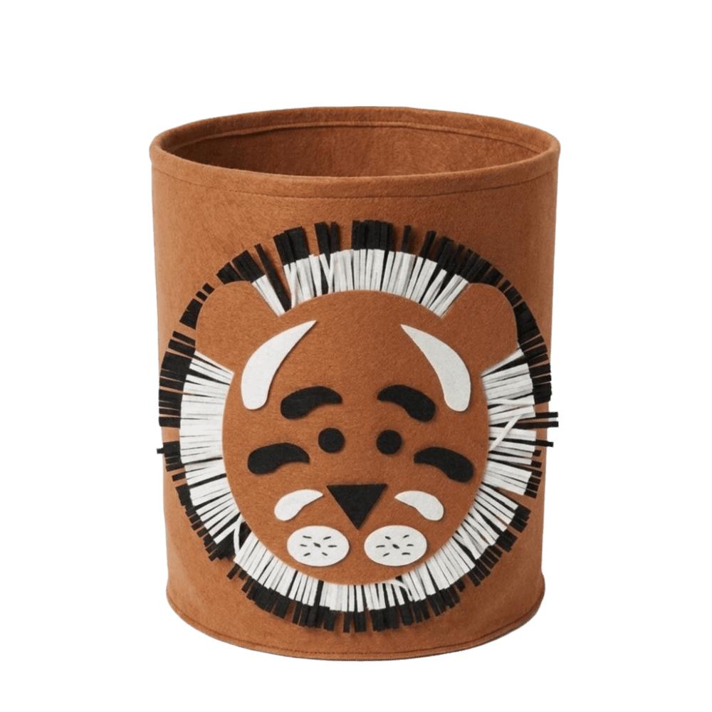 Durable Cute Cartoon Toy Storage Basket Felt Washable Laundry Basket Toy Storage Box Home Organizer
