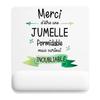 Tapis De Souris - PLANETEE - Merci Jumelle Inoubliable Femme - Multicolore - 22 X 18 Cm - Surface Lisse Antidérapante