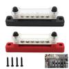 M6 12V Bus Bar 1/4 Inch Power Distribution Block 150A Electrical Terminal Block Buss Bar for Truck Boat Car Camper RV Caravan
