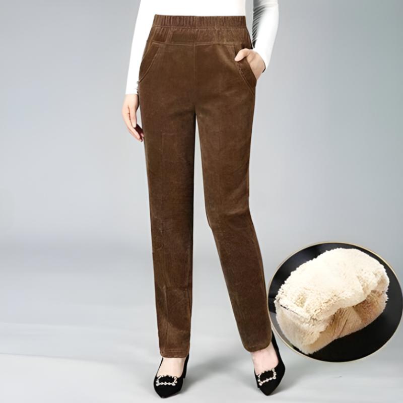 Pantaloni harem larghi in velluto autunnali e invernali, pantaloni da donna in velluto a coste, pantaloni casual spessi, pantaloni dritti per la mamma