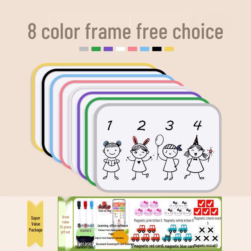 Double-Sided Magnetic Mini Blackboard: Erasable Wall-Mounted Teaching & Drawing Memo Board