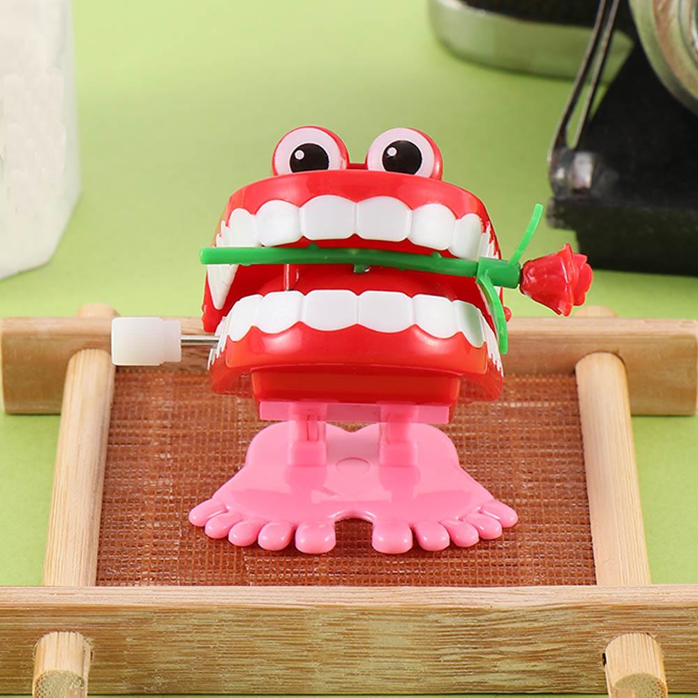 

Funny Babbling Denture Clockwork Toy Teeth Rose Walking Teeth Shape Wind Up Clockwork Toy