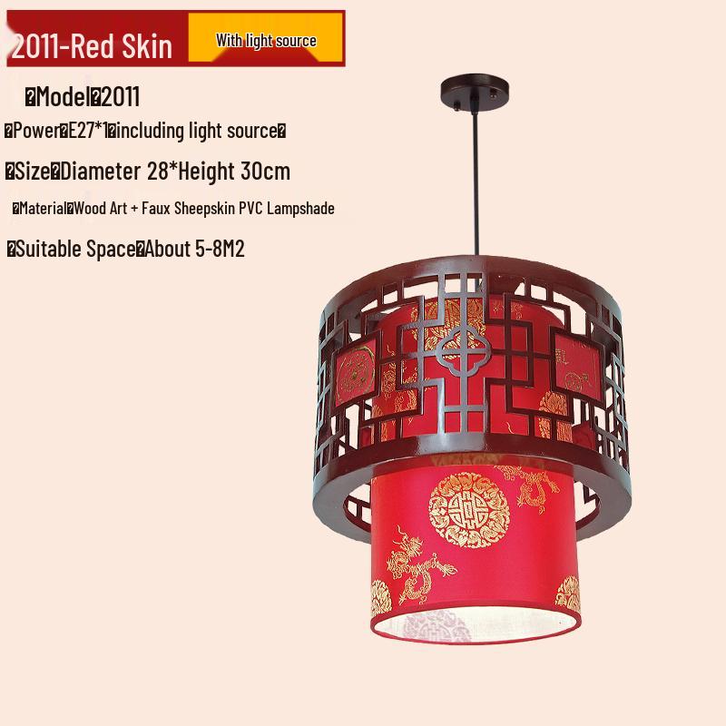 Antike massive Holz-Pendelleuchte im chinesischen Stil für Balkon, Teeraum, Flur oder Wohnzimmer.