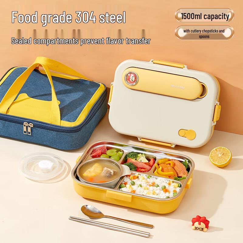 WORTHBUY Stainless Steel Divided Lunch Box