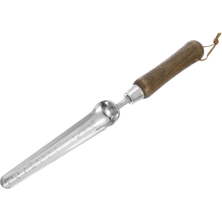 HARFINGTON Seeding Widger 13.6 x 1.26 Stainless Steel Garden Hand Shovel Seed Trowel with Wooden Handle Long & Narrow for Planting Weeding Digging