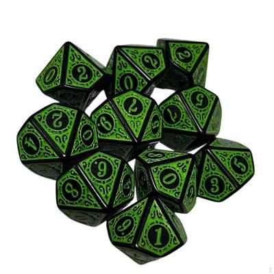 10 Acryl D10 Würfel, Gaming Unterhaltungsspielzeug, Polyedrisches Würfelset