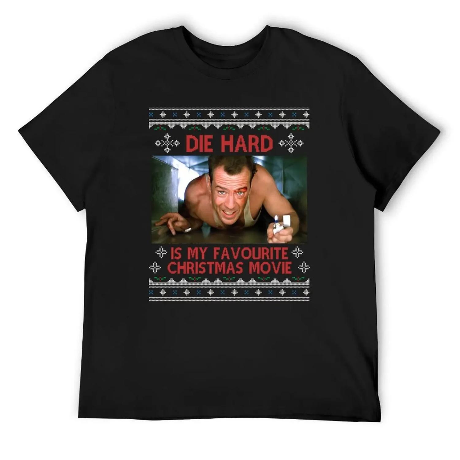 

Die Hard Is My Favourite Christmas Movie T-Shirt T-shirts man animal prinfor boys tops plain black t shirts men S чёрный