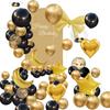 Happy Birthday Black And Gold Balloon Decoration Birthday Party Interior Decoration Package Male 18 Year Old Adult