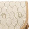 Dior Honeycomb Pattern Shoulder Bag vintage beige PVC Women Used
