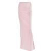 Satin Skirt New All-Matching Long dress Fashion Temperament Sexy All-Matching Sheath Long Satin Skirt for Women
