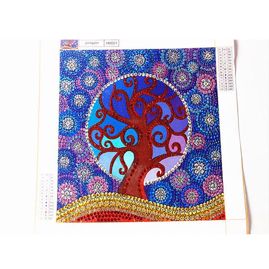 5D DIY Special Shaped Diamond Painting Novelty Tree Cross Stitch Embroidery