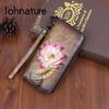 Johnature Hand Embossing Wallet Women Retro Floral Genuine Leather Wallet Card Holder Leisure Cowhide Phone Purse