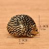 Brass Hedgehog Sculpture Miniature Animal Figurine Antique Metal Ornament Lucky Fengshuis Statue Desktop Decors Gift