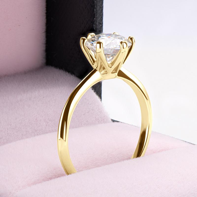 New Women's Ring Copper Material Simple Geometric Artificial Zircon Trend Casual Fashion Party Luxury Wedding