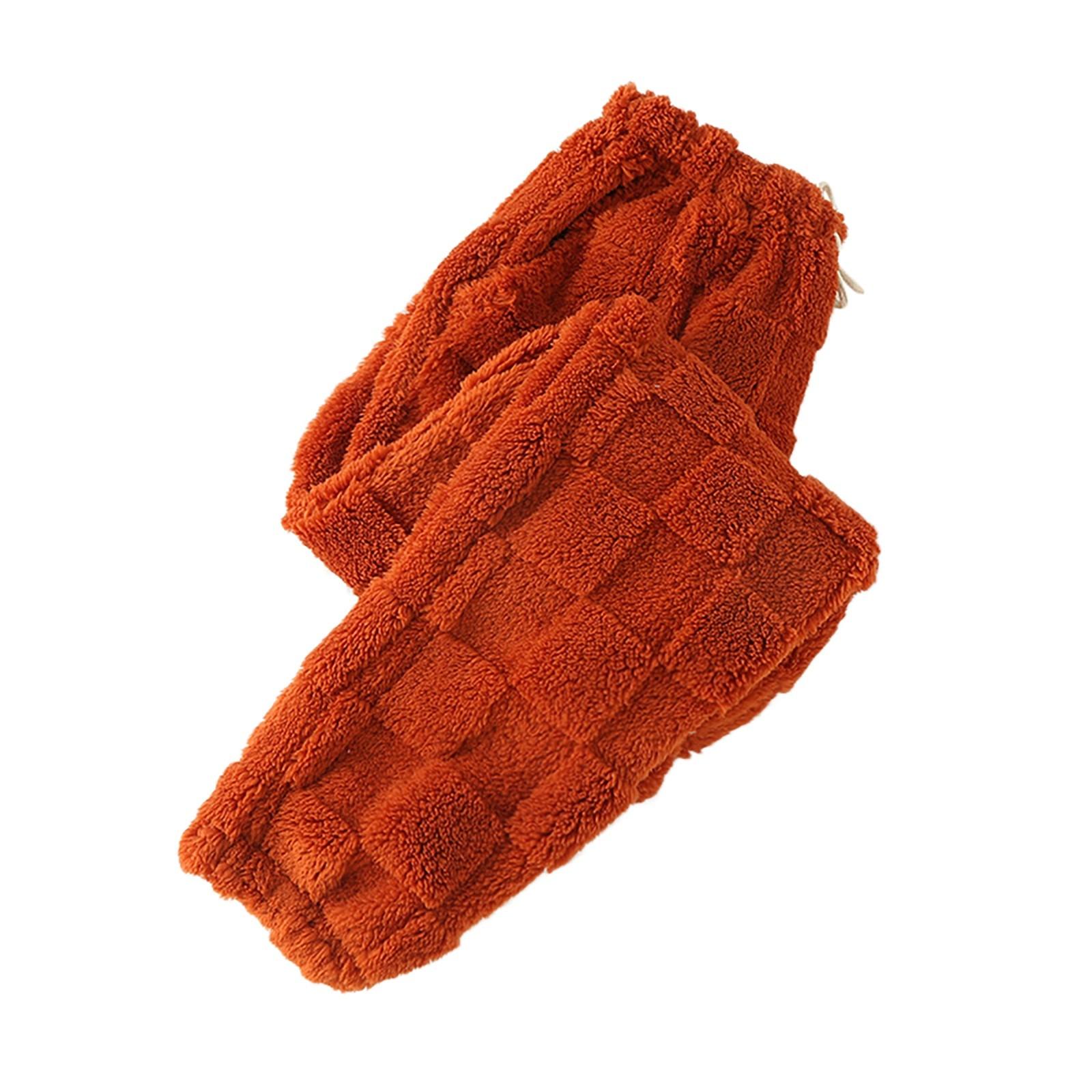 

Женские термофлисовые карманы пижамные теплые повседневные брюки домашние пижамные штаны XL