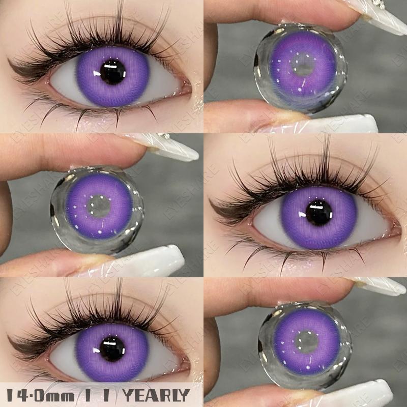Eyeshare Colored Contact Lenses Halloween Red Contacts Crazy Cosplay Cosmetic Blue Contact Lens for Anime Accessories Yearly Use Lenses