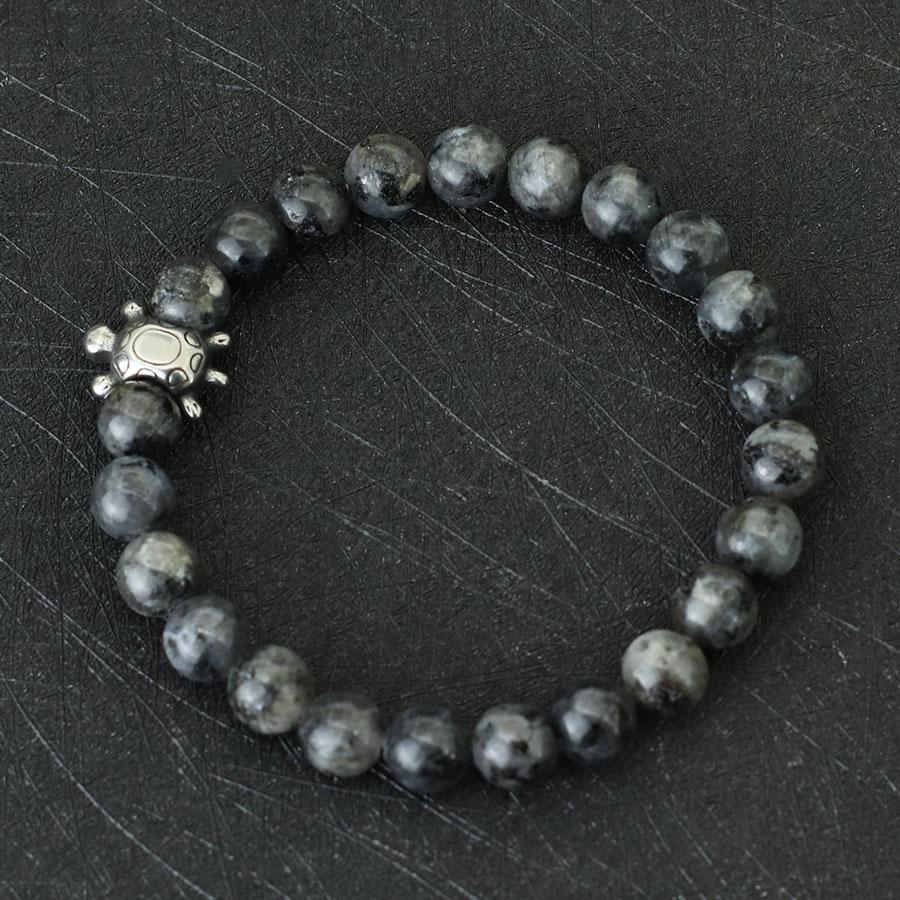 Simple Style Natural Stone Beaded Bracelet For Men Stainless Steel Turtle Braslet Surfer Nautical Ocean Cuckold Braclet Pulsera