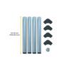 Emuca 4er-Set Tischbeine, Durchmesser 60mm, H 710mm, Stahl, lackiertes Aluminium