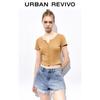 UR2026 Damen Slim Fit Kurzarm-T-Shirt mit Struktur