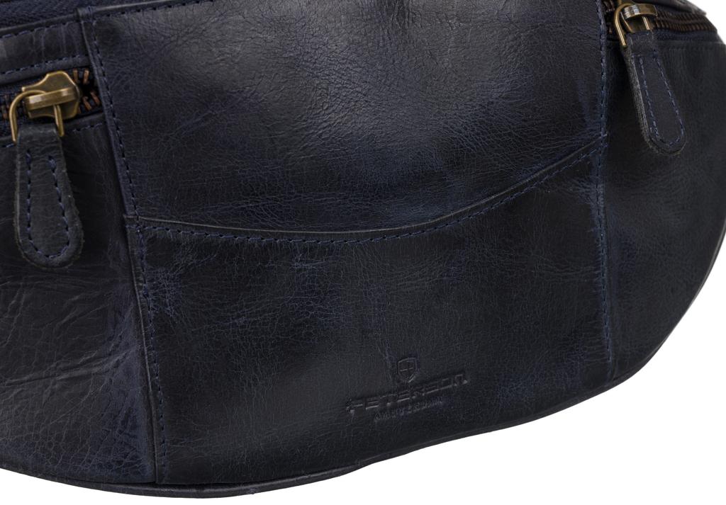 Leather belt pouch PTN 2507-HP NAVY