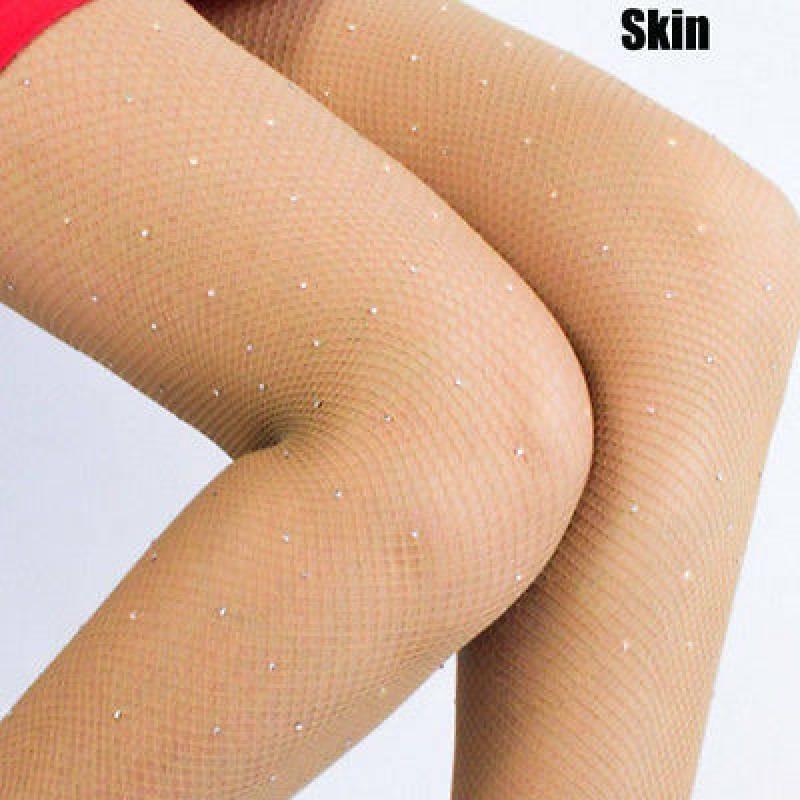 High Elasticity Water White Diamond Small Mesh Hollow Out Shiny Hot Drilling Leggings