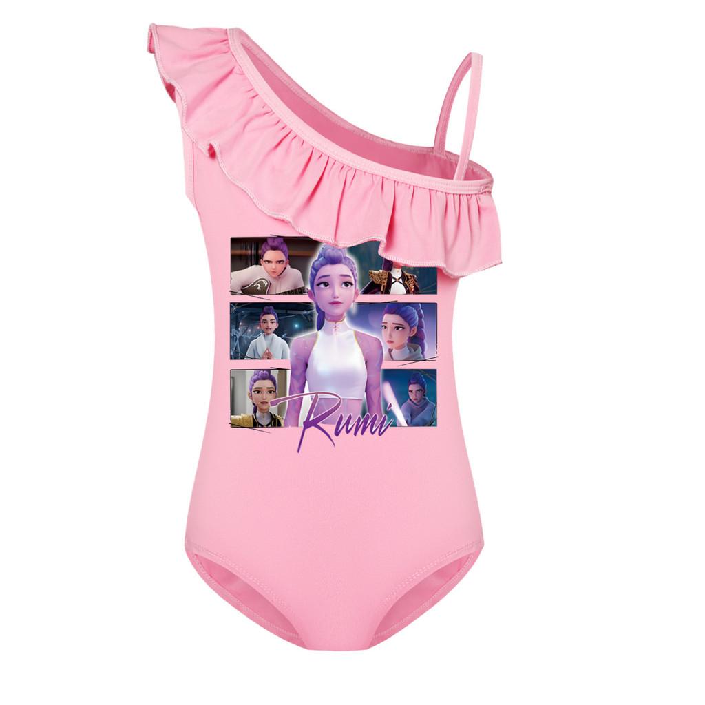 5061 Kids Girls Rumi Mira Zoey Print Swimsuit Swimming One-piece Bodysuit Swimwear