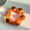 Colorful 3D Fruit Elastic Bangle Resin Exaggerated Bracelet Unique Beaded Bracelet  Women