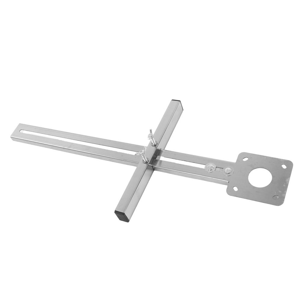 Woodworking Circle Cutting Jig Alloy Steel Easy Operation Circle Cutter Trimming Guide Silver