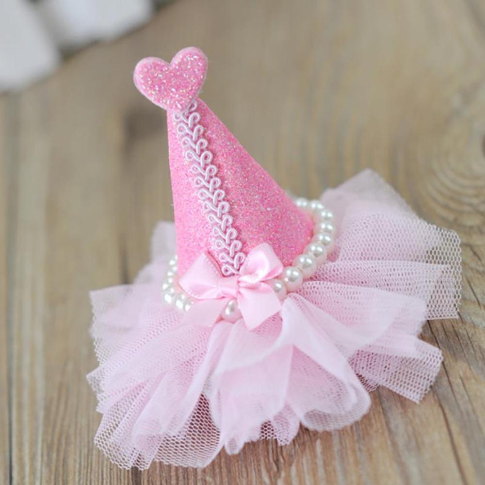 Dog Sequin Birthday Hat Pet Hairpin Hair Accessories Head Flower Crown Dog Accessories Pet Supplies Pet Hat Dog Costume