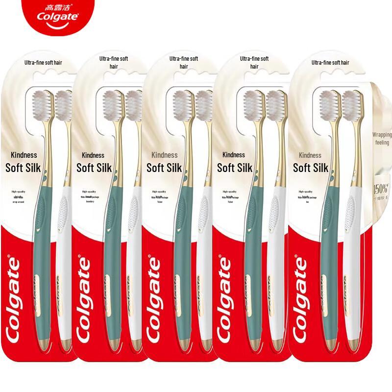 Colgate Light & Gentle Wide Head Soft Bristle Toothbrushes, 10-Pack