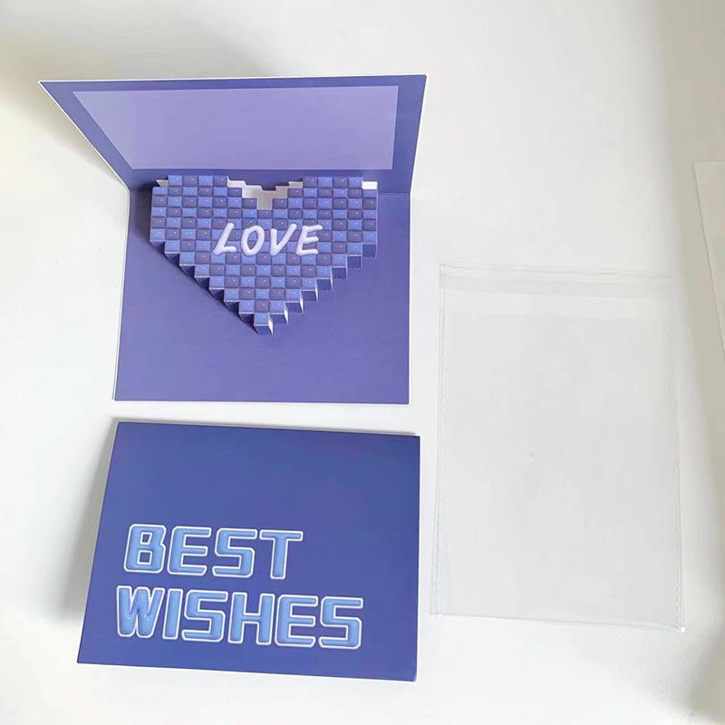 Qixi Business Birthday Gift: Creative 3D Bear Greeting Card with Cake Design